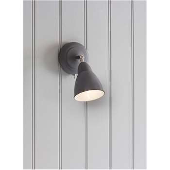Chiswick Wall Light in Charcoal - Steel (19 x 10.5cm)