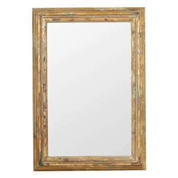 Chrysta Mirror - Distressed Gold (H102 x W71 x D4cm)