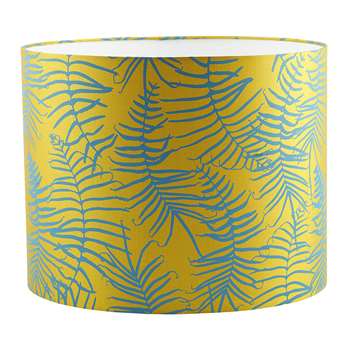 Clarissa Hulse - Feather Fern Lamp Shade - Tumeric/Kingfisher (24 x 31cm)