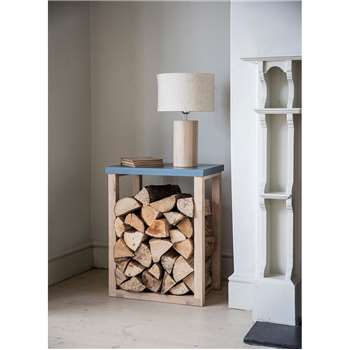 Clockhouse Log Table - Charcoal (70 x 50cm)