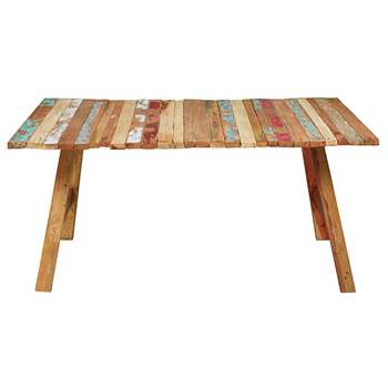 COACHELLA Coloured recycled wood table (75 x 180cm)