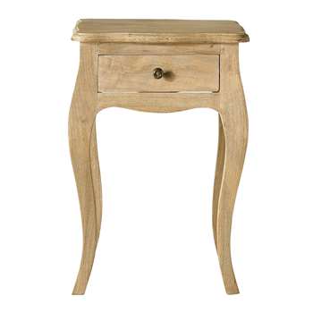 COLETTE Mango wood bedside table with drawer (58 x 42cm)