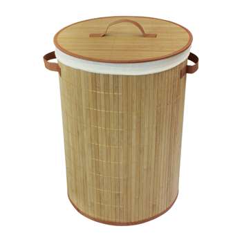 Collapsable Bamboo Laundry Basket 50 x 35cm