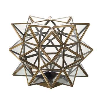 Cosmic Brass Lantern (H24 x W35 x D35cm)