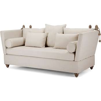 Crawley 3 Seater Sofa, Natural Chevron (93 x 194cm)