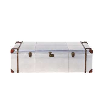 CRUSE - Truck Coffee Table in Studded Aluminium (H36 x W120 x D60cm)