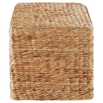 BANDUNG Cube Pouffe in Woven Banana Tree Leaves (H39.5 x W37 x D37cm)