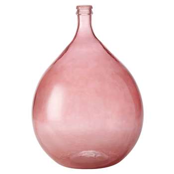 DAME-JEANNE pink smoked glass vase (56 x 39cm)