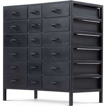 Darby Storage Cabinet, Black (87 x 82cm)