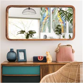 DARREN - Mango Wood Mirror (H62 x W120 x D9cm)
