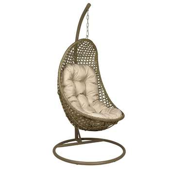 Debenhams Light Brown Rattan-Effect LA Malibu Garden Hanging Chair (204 x 102cm)
