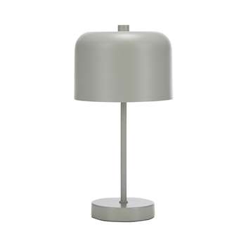 Debenhams Pale Grey Metal Quinn Table Lamp (H30.4 x W15 x D15cm)