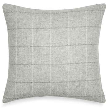 Denton Pale Steel Check Cushion (43 x 43cm)