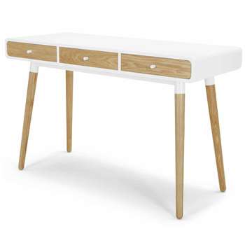 Edelweiss Desk, Ash and White (77 x 120cm)