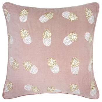 Elizabeth Scarlett - Ananas Velvet Cushion - Mauve (45 x 45cm)