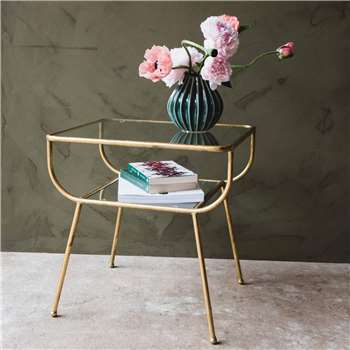 Eluminea Large Gold Side Table (H47 x W47 x D40.5cm)