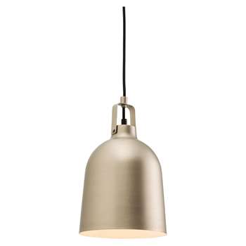 Endon Lazenby Pendant Ceiling Light Nickel (H185 x W20 x D20cm)
