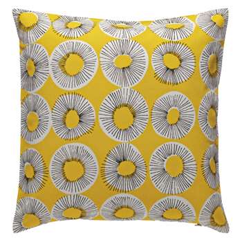 Habitat Evelyn Patterned Cushion - Yellow (H45 x W45cm)