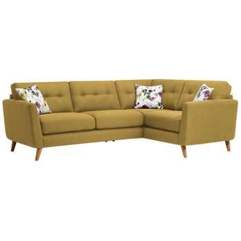 Evie Lime Fabric Corner Sofa Left Hand (H90 x W248 x D174cm)