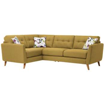 Evie Lime Fabric Corner Sofa Right Hand (H90 x W248 x D174cm)