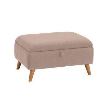 Evie Plain Mink Fabric Storage Footstool (H42 x W84 x D63cm)