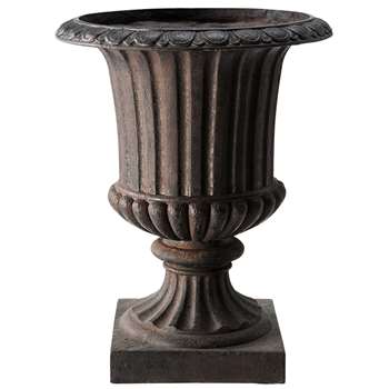 EYGUIÈRES rust effect magnesia garden urn H 71cm