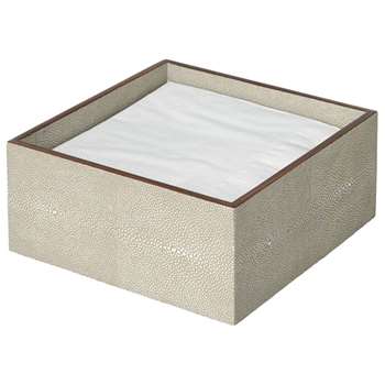 Faux Shagreen Storage Box - Taupe (10 x 23cm)