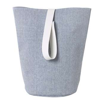 Ferm Living - Chambray Basket - Large - Blue (H62 x W40 x D40cm)