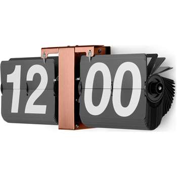 Flip Clock, Copper & Black (H14 x W36cm)