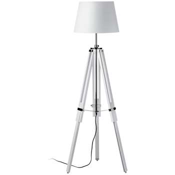 Floor Lamp & Tripod Base - White (150 x 40cm)