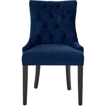 Flynn Scoop Back Chair, Royal Blue Velvet (91 x 55cm)
