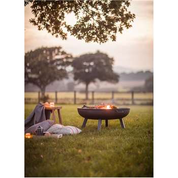 Foscot Fire Pit, Large - Raw Metal (41.5 x 100cm)