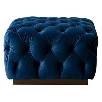 Frankfurt Footstool – Navy Blue (H48 x W67 x D67cm)