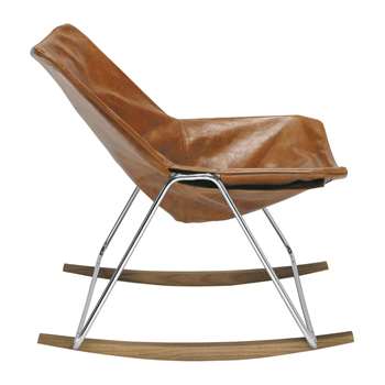 G1 Leather rocking chair in brandy colour (74 x 72cm)