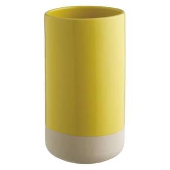 Habitat Garda Yellow Ceramic Vase (H19 x W10.5 x D10.5cm)