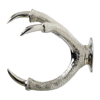 Garden Glory - Brass Claw Wall Mount - Silver (H20 x W16 x D21cm)