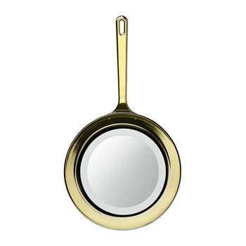 GHIDINI 1961 - Frying Pan Mirror - Gold (H82 x W45 x D8cm)