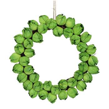 Gisela Graham - Brussels Sprout Wreath (Diameter 30cm)