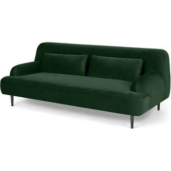 Giselle 2 Seater Sofa, Pine Green Velvet (H77 x W200 x D97cm)