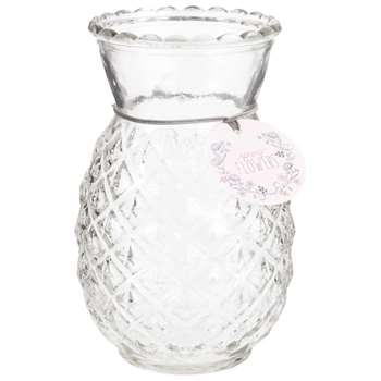Glass Pineapple Vase (15 x 9cm)