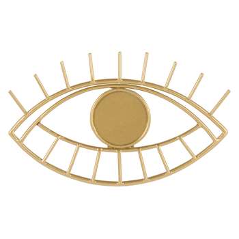 Gold Metal Eye Coat Hook (H2.5 x W13 x D8cm)