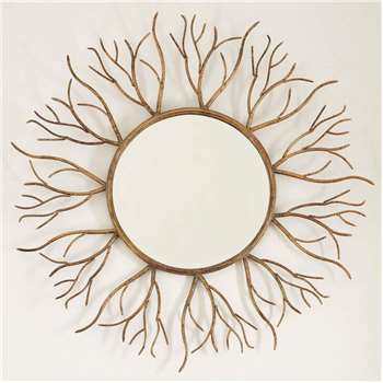 Gold Twig Mirror (Diameter 110cm)