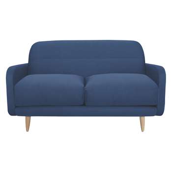 Habitat Abel Blue Fabric 2 Seater Sofa (83 x 150cm)