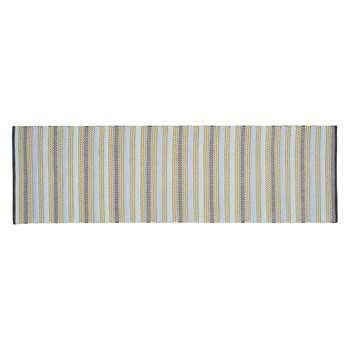 Habitat Agnes Blue Stripe Cotton Runner (75 X 250cm)