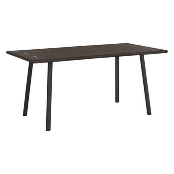 Habitat Darwin 4-6 Seat Black Metal Garden Table (75 x 160cm)
