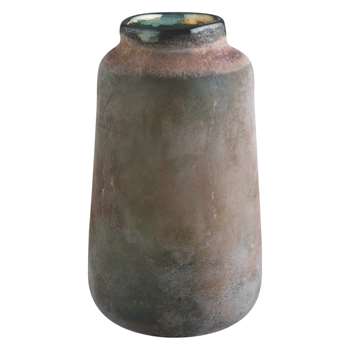 Habitat Mars Textured Metallic Glass Vase (Height 22cm)