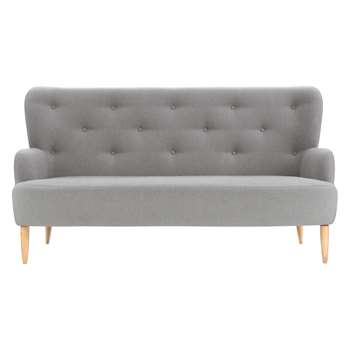 Habitat Wilmot Grey Wool Mix 3 Seater Sofa (96 x 184cm)