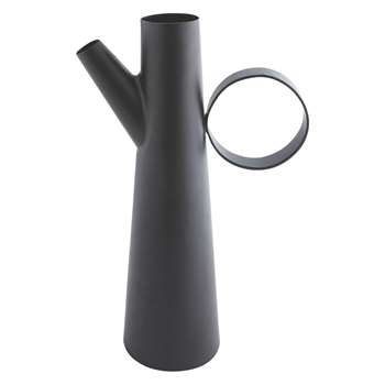 Habitat Zelda Black Metal Decorative Vase (H35.5 x W22 x D10cm)