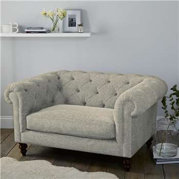 Hampstead Wool Love Seat - Light Grey Wool (H77 x W146 x D103cm)