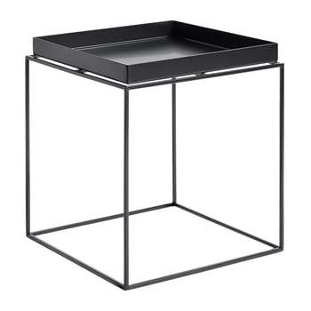 HAY - Black Tray Table - Medium (H44 x W40 x D40cm)